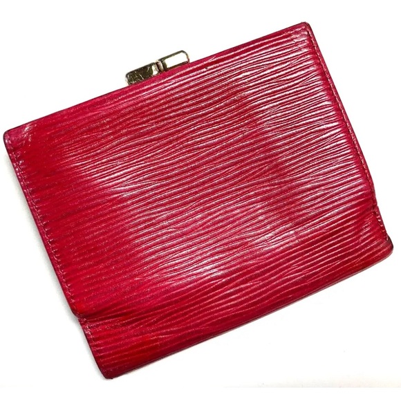 VALENTINO GARAVANI VINTAGE EMBOSSED LEATHER COMPACT WALLET - Picture 15 of 16